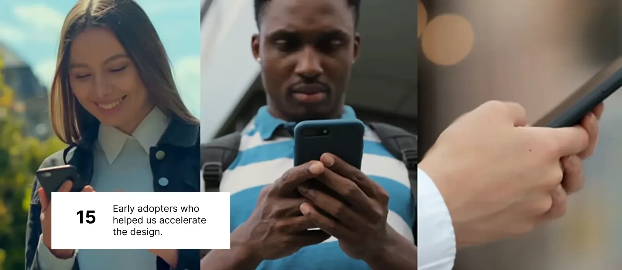 15 early adopters who helped accelerate the Karta card design — captured while texting on WhatsApp