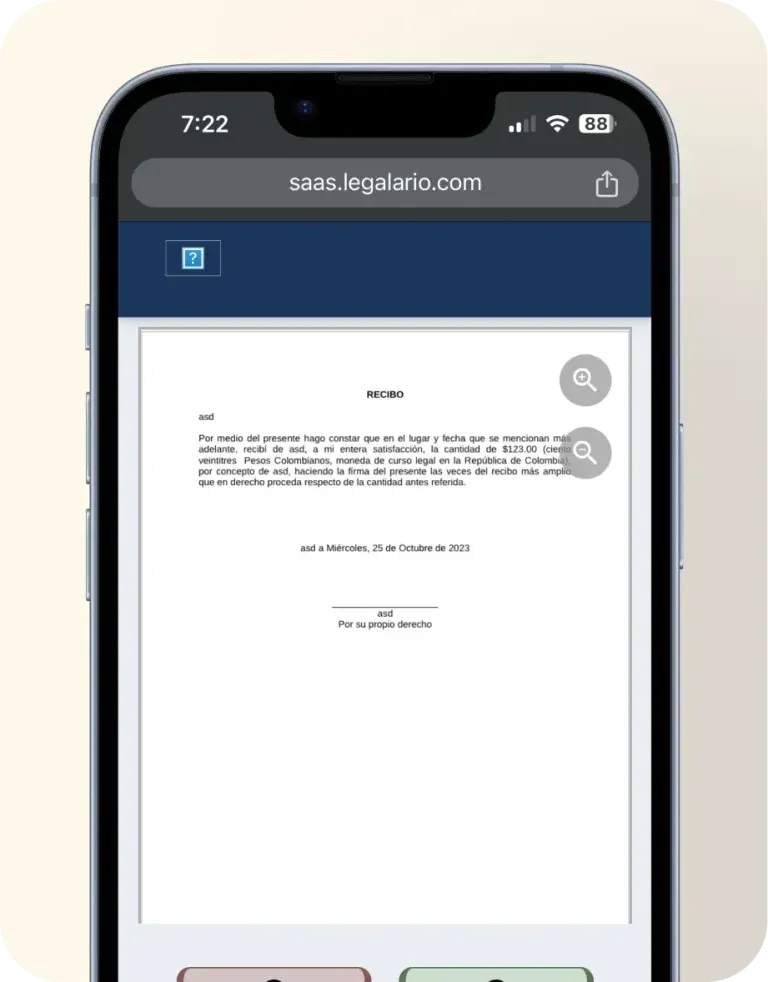 Legalario legacy flow — identity recognition in process screen