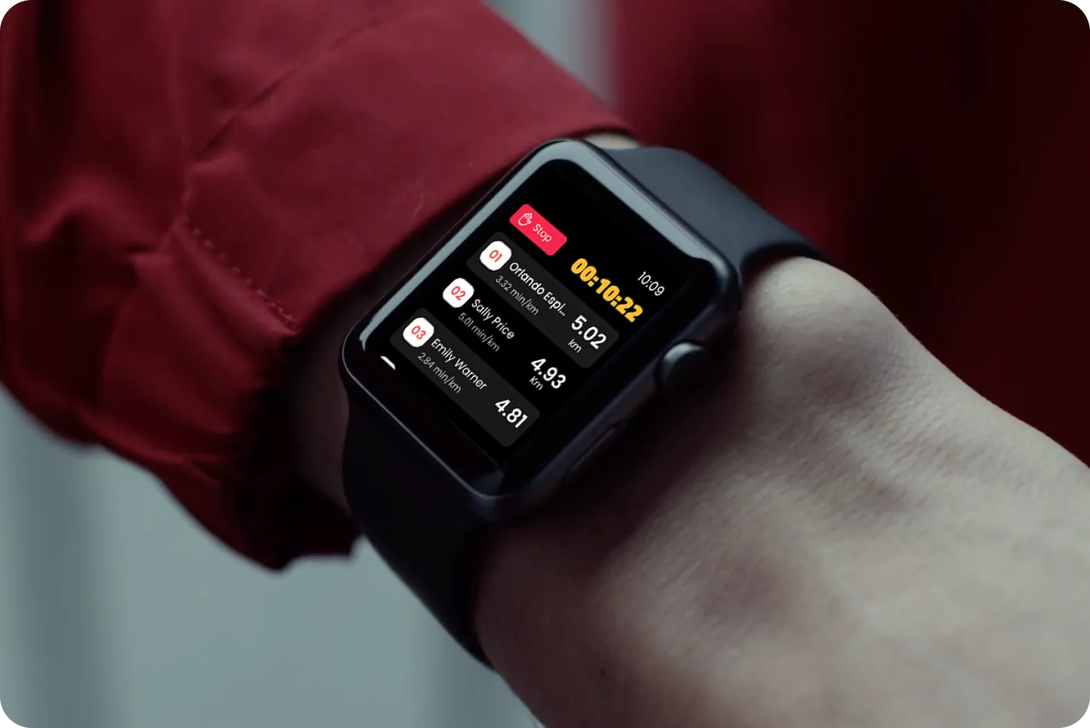 Stadio shipped Apple Watch + iPhone running app — the social-running product that launched in 4 weeks during the pandemic with +30% word-of-mouth growth and 45% retention after the first room